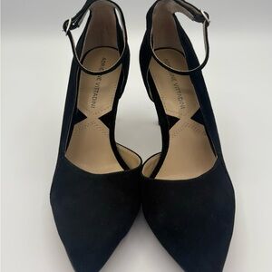 Adrienne Vittadini Black Ankle Strap Heels